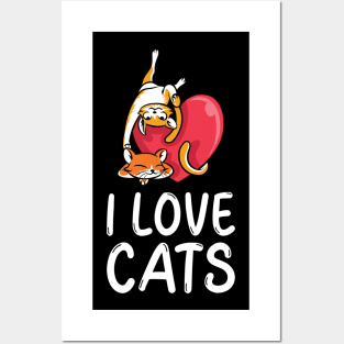 I Love Cats Posters and Art